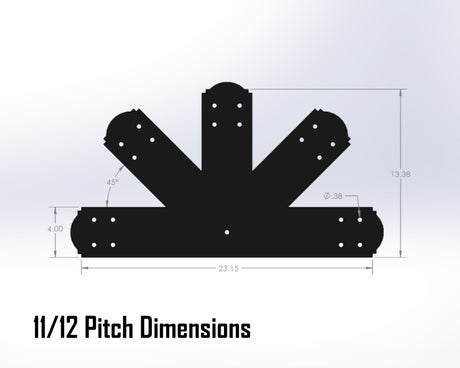 Web Truss Bracket Set - Crowned Style - For 6 Inch Lumber - Wood Post Brackets - construction materials - building supposrts - beam supports - post support - timber frame brackets - wood frame buildings - post frame buildings - barndominium brackets - exposed beam brackets