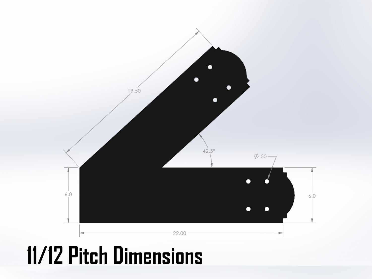King Truss Bracket Set - Crowned Style - For 8 Inch Lumber - Wood Post Brackets - construction materials - building supposrts - beam supports - post support - timber frame brackets - wood frame buildings - post frame buildings - barndominium brackets - exposed beam brackets