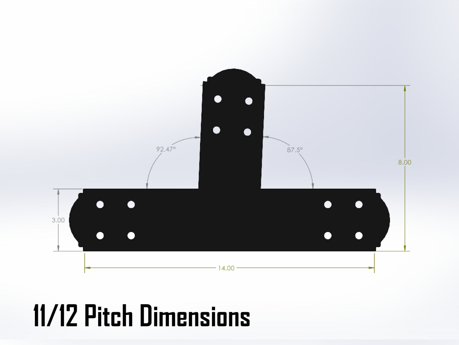 Web Truss Bracket Set - Crowned Style - For 4 Inch Lumber - Wood Post Brackets - construction materials - building supposrts - beam supports - post support - timber frame brackets - wood frame buildings - post frame buildings - barndominium brackets - exposed beam brackets