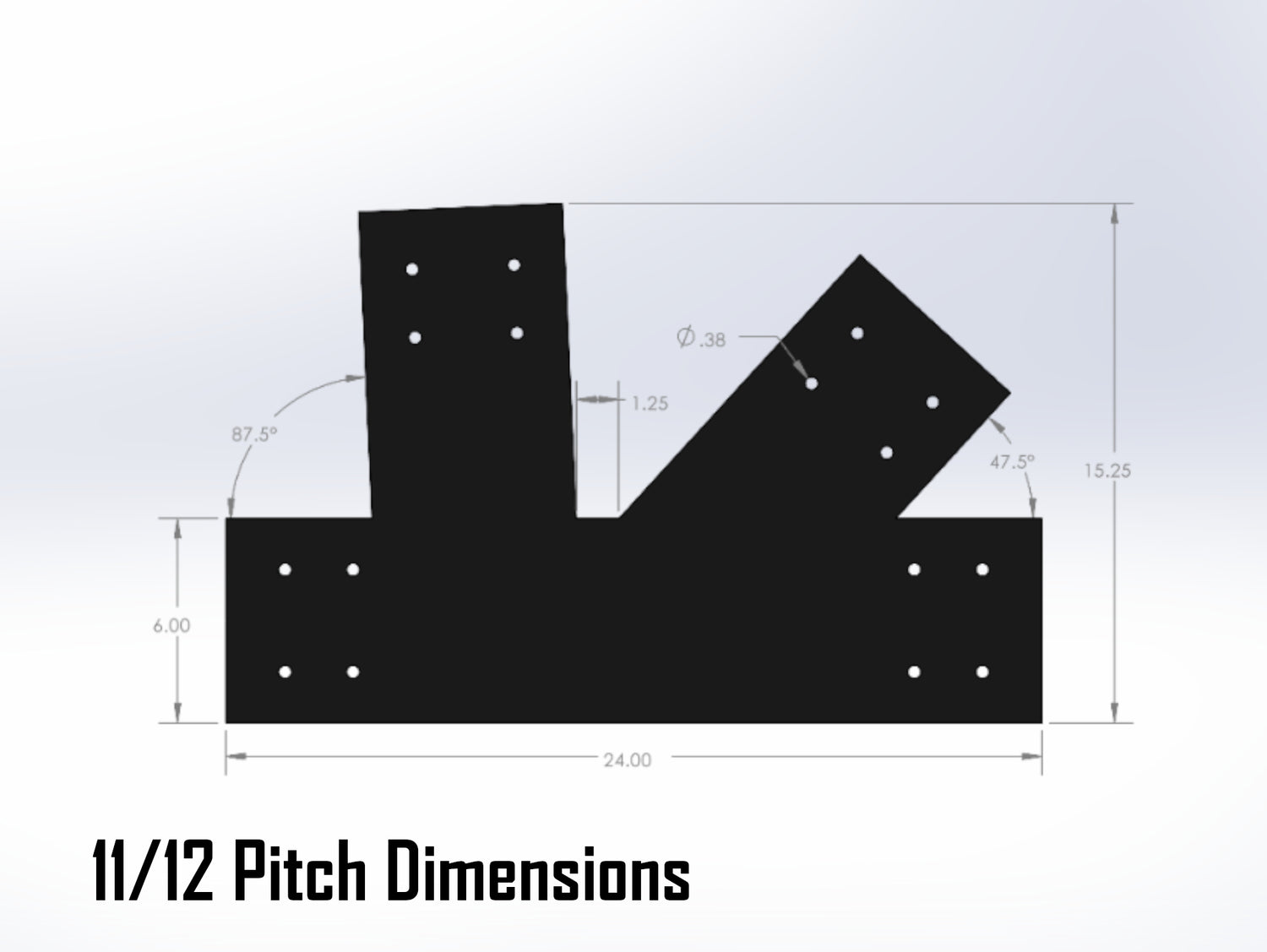 Howe Truss Bracket Set - Industrial Style - For 8 Inch Lumber - Wood Post Brackets - construction materials - building supports - beam supports - post supports