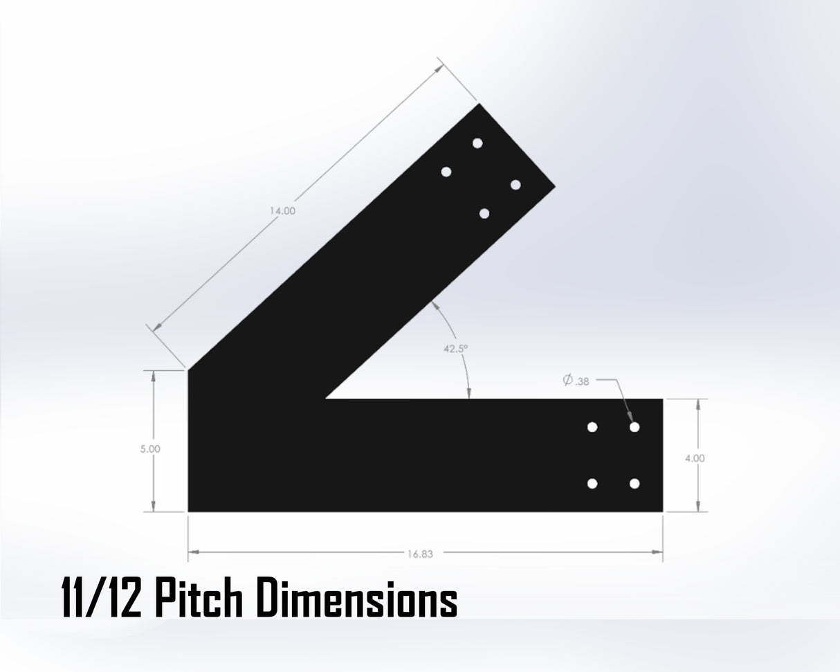 Web Truss Bracket Set - Industrial Style - For 6 Inch Lumber