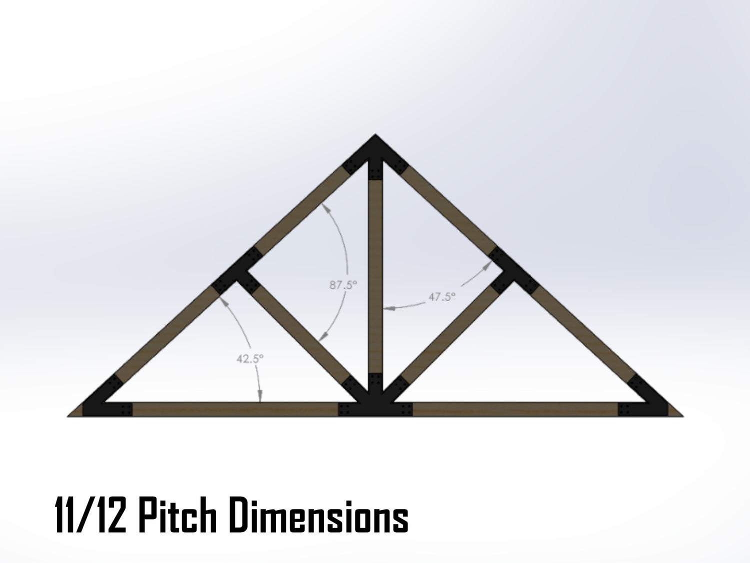 Web Truss Bracket Set - Industrial Style - For 4 Inch Lumber - Wood Post Brackets - construction materials - building supports - beam supports - post supports