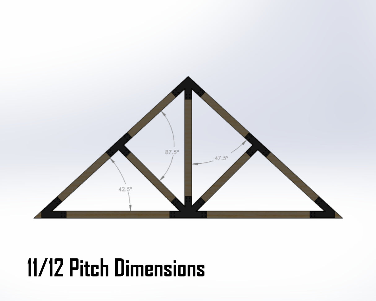 Web Truss Bracket Set - Industrial Style - For 4 Inch Lumber