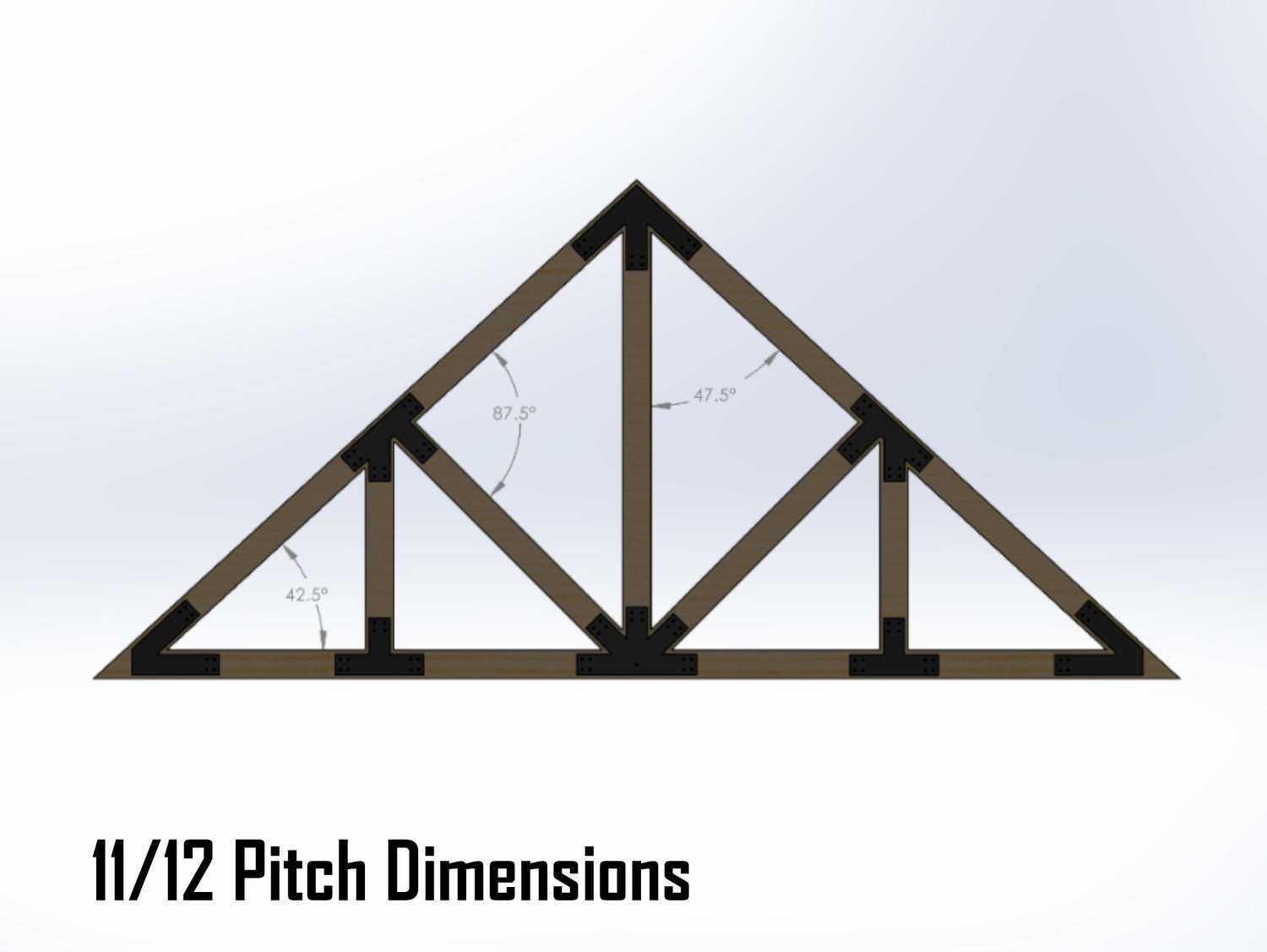 Howe Truss Bracket Set - Industrial Style - For 6 Inch Lumber - Wood Post Brackets - construction materials - building supports - beam supports - post supports