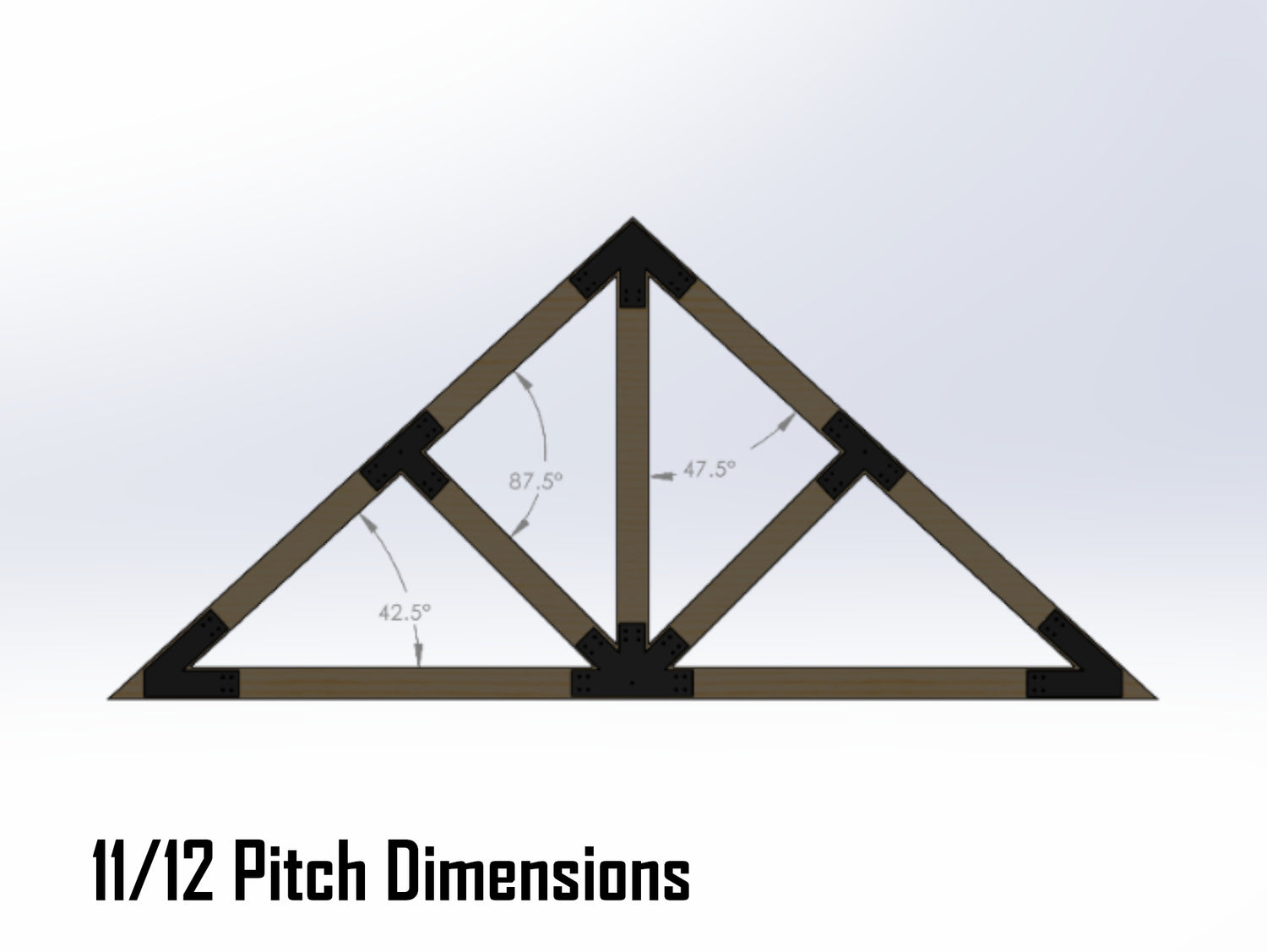 Web Truss Bracket Set - Industrial Style - For 8 Inch Lumber - Wood Post Brackets - construction materials - building supports - beam supports - post supports
