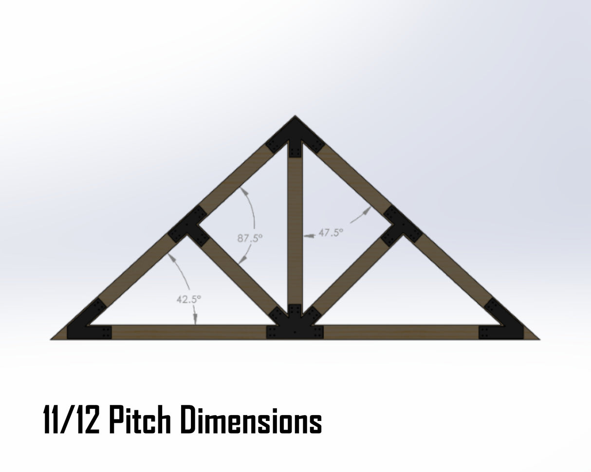 Web Truss Bracket Set - Industrial Style - For 8 Inch Lumber