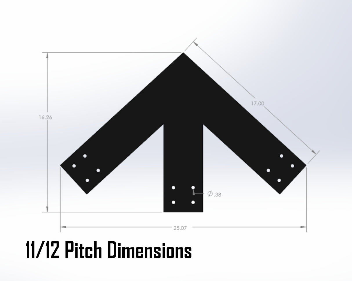 Web Truss Bracket Set - Industrial Style - For 6 Inch Lumber