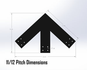 Web Truss Bracket Set - Industrial Style - For 6 Inch Lumber - Wood Post Brackets - construction materials - building supports - beam supports - post supports