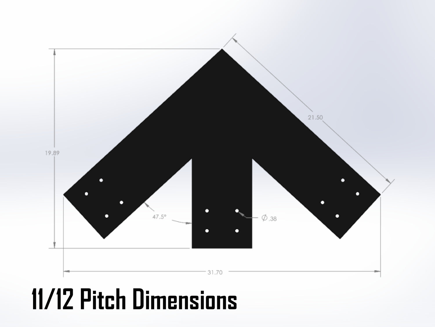 Web Truss Bracket Set - Industrial Style - For 8 Inch Lumber - Wood Post Brackets - construction materials - building supports - beam supports - post supports