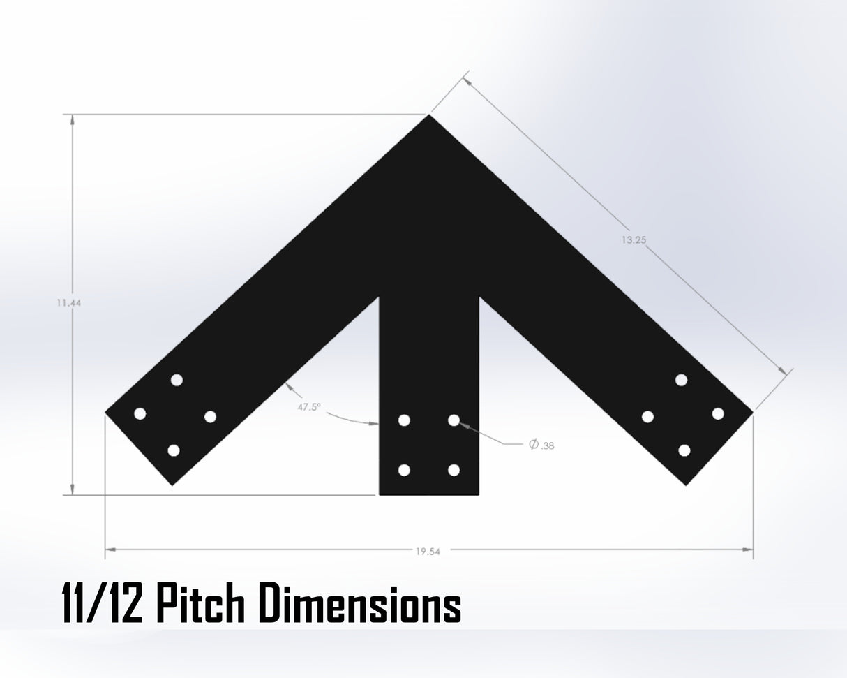 Web Truss Bracket Set - Industrial Style - For 4 Inch Lumber