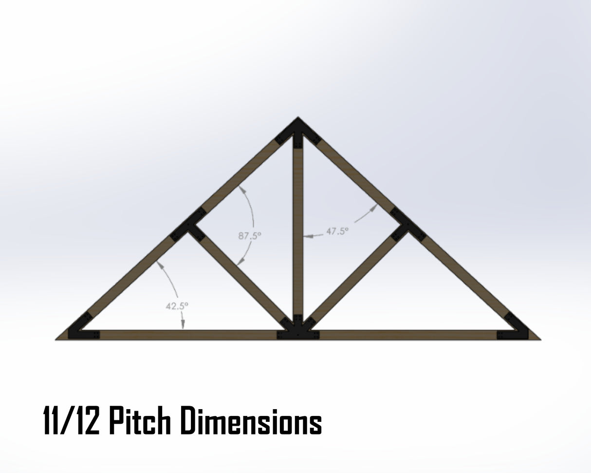 Web Truss Bracket Set - Industrial Style - For 6 Inch Lumber