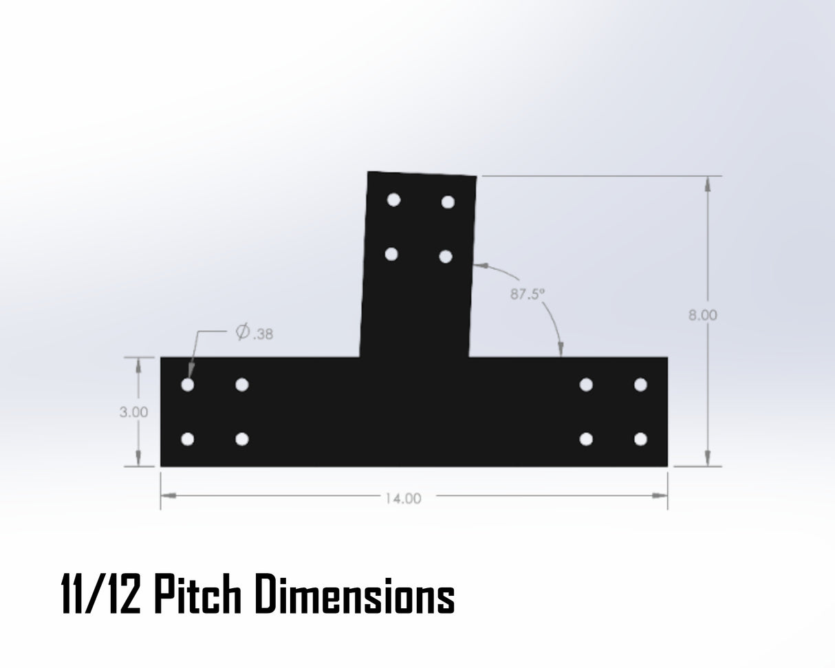 Web Truss Bracket Set - Industrial Style - For 4 Inch Lumber