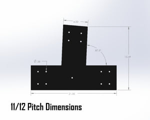 Web Truss Bracket Set - Industrial Style - For 8 Inch Lumber - Wood Post Brackets - construction materials - building supports - beam supports - post supports