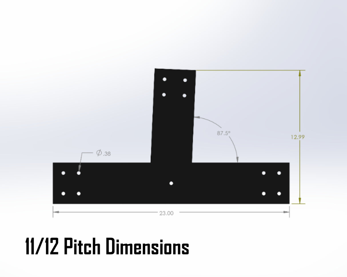 Web Truss Bracket Set - Industrial Style - For 6 Inch Lumber