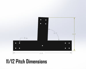 Web Truss Bracket Set - Industrial Style - For 6 Inch Lumber - Wood Post Brackets - construction materials - building supports - beam supports - post supports