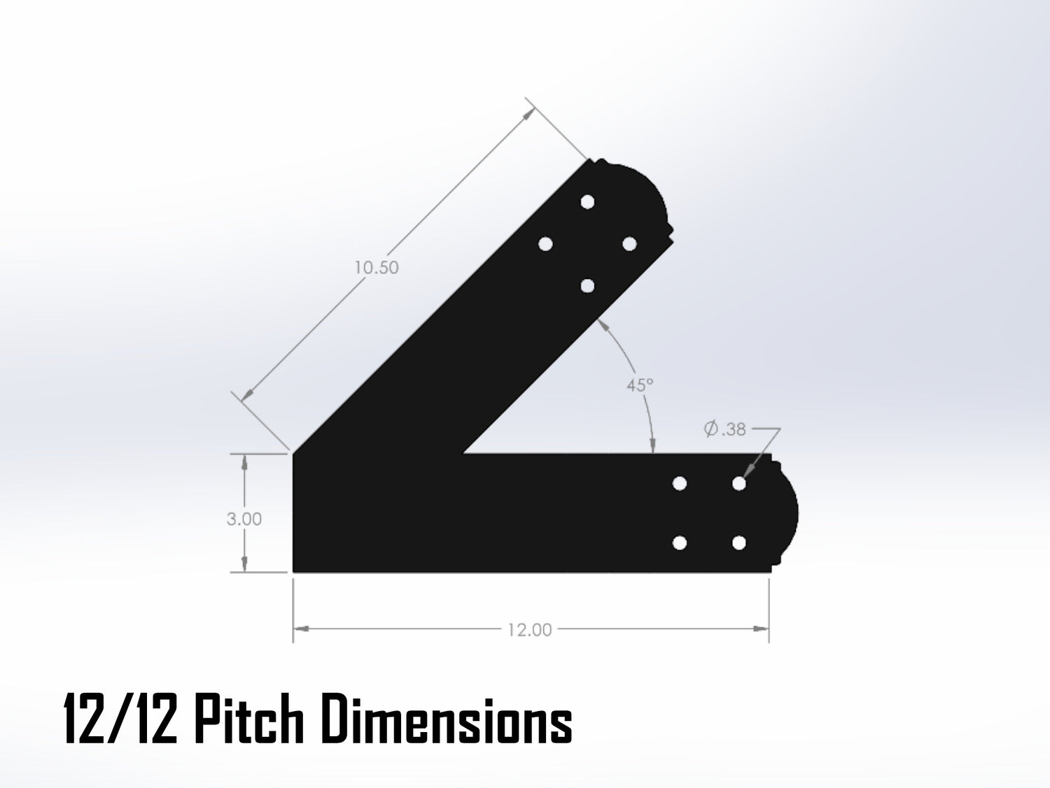 King Truss Bracket Set - Crowned Style - For 4 Inch Lumber - Wood Post Brackets - construction materials - building supposrts - beam supports - post support - timber frame brackets - wood frame buildings - post frame buildings - barndominium brackets - exposed beam brackets