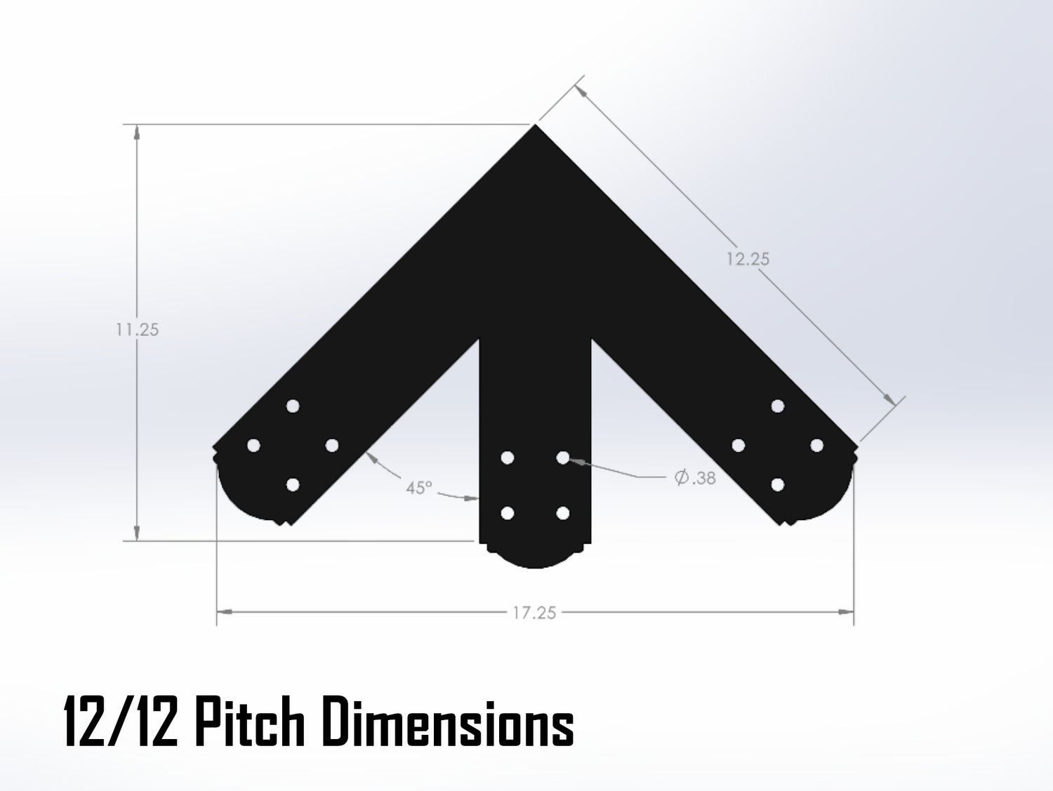 King Truss Bracket Set - Crowned Style - For 4 Inch Lumber - Wood Post Brackets - construction materials - building supposrts - beam supports - post support - timber frame brackets - wood frame buildings - post frame buildings - barndominium brackets - exposed beam brackets