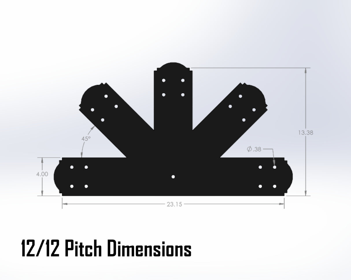 Web Truss Bracket Set - Crowned Style - For 6 Inch Lumber - Wood Post Brackets - construction materials - building supposrts - beam supports - post support - timber frame brackets - wood frame buildings - post frame buildings - barndominium brackets - exposed beam brackets