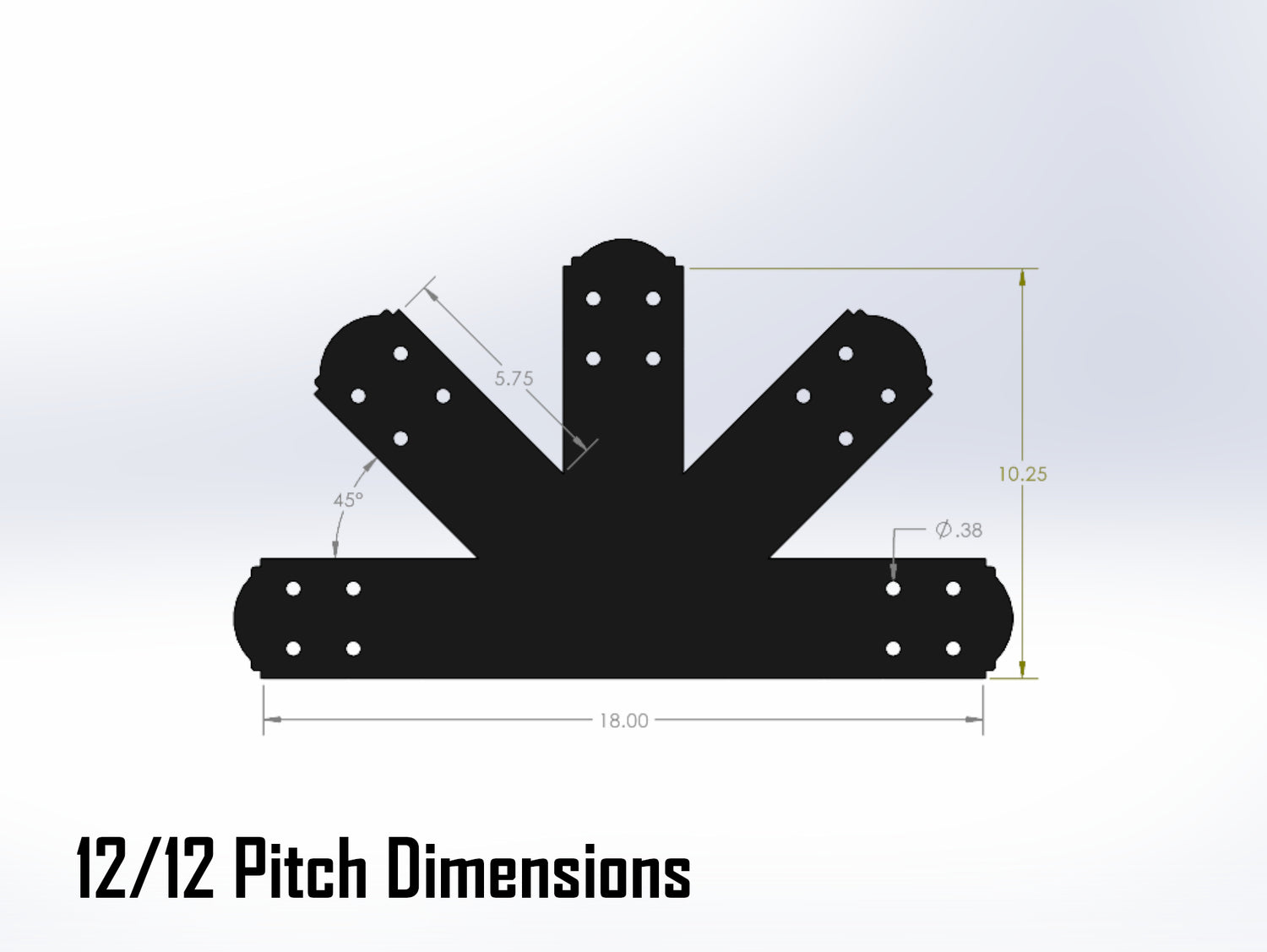 Web Truss Bracket Set - Crowned Style - For 4 Inch Lumber - Wood Post Brackets - construction materials - building supposrts - beam supports - post support - timber frame brackets - wood frame buildings - post frame buildings - barndominium brackets - exposed beam brackets