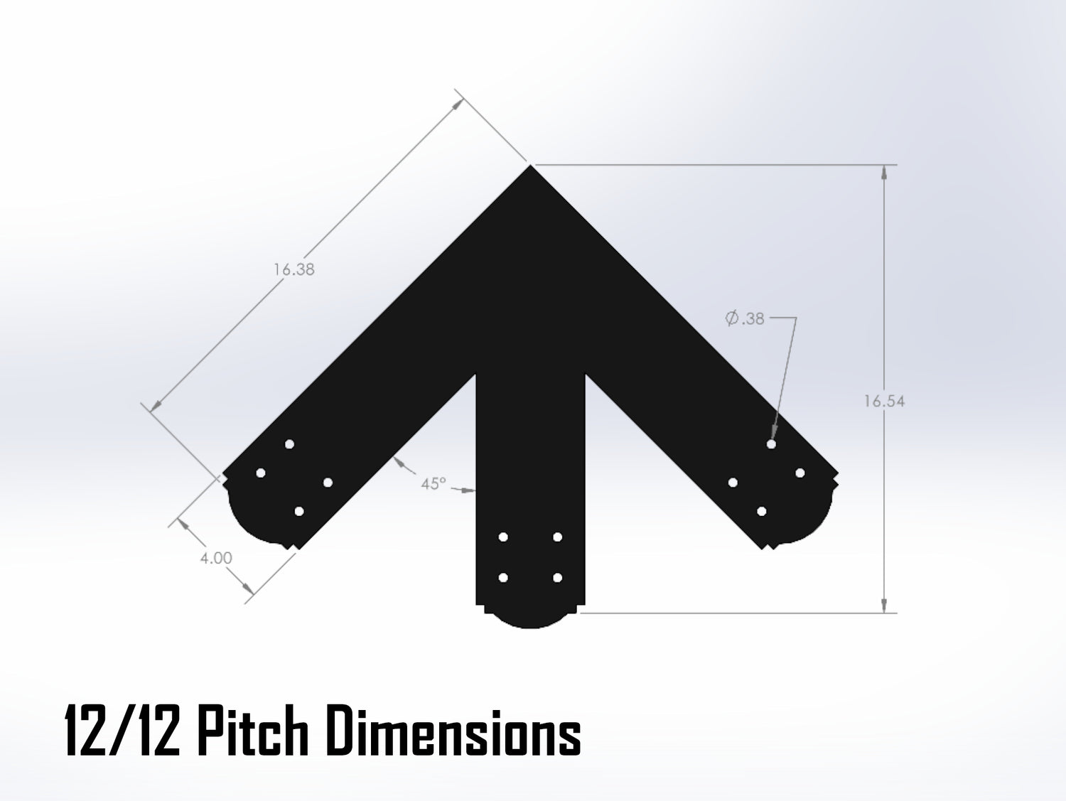 Web Truss Bracket Set - Crowned Style - For 6 Inch Lumber - Wood Post Brackets - construction materials - building supposrts - beam supports - post support - timber frame brackets - wood frame buildings - post frame buildings - barndominium brackets - exposed beam brackets