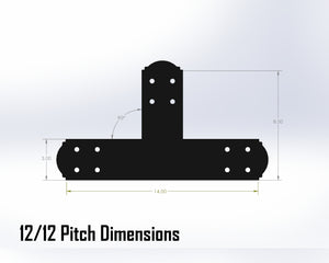 Web Truss Bracket Set - Crowned Style - For 4 Inch Lumber - Wood Post Brackets - construction materials - building supposrts - beam supports - post support - timber frame brackets - wood frame buildings - post frame buildings - barndominium brackets - exposed beam brackets