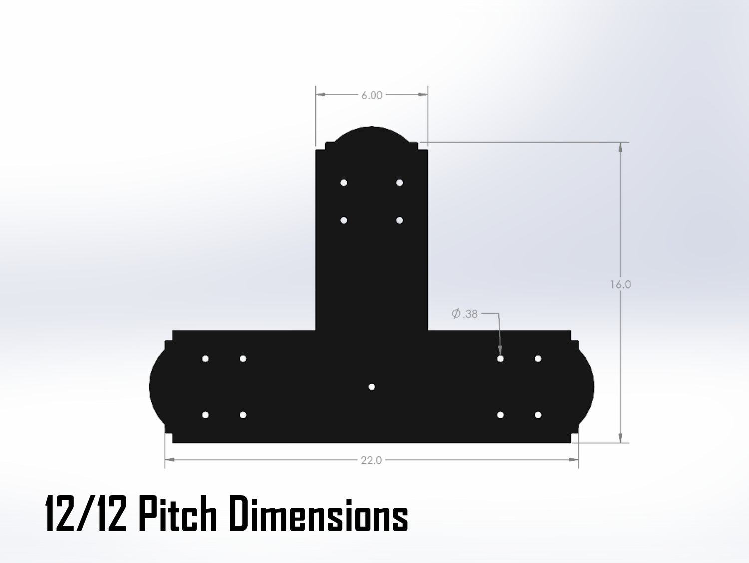 King Truss Bracket Set - Crowned Style - For 8 Inch Lumber - Wood Post Brackets - construction materials - building supposrts - beam supports - post support - timber frame brackets - wood frame buildings - post frame buildings - barndominium brackets - exposed beam brackets