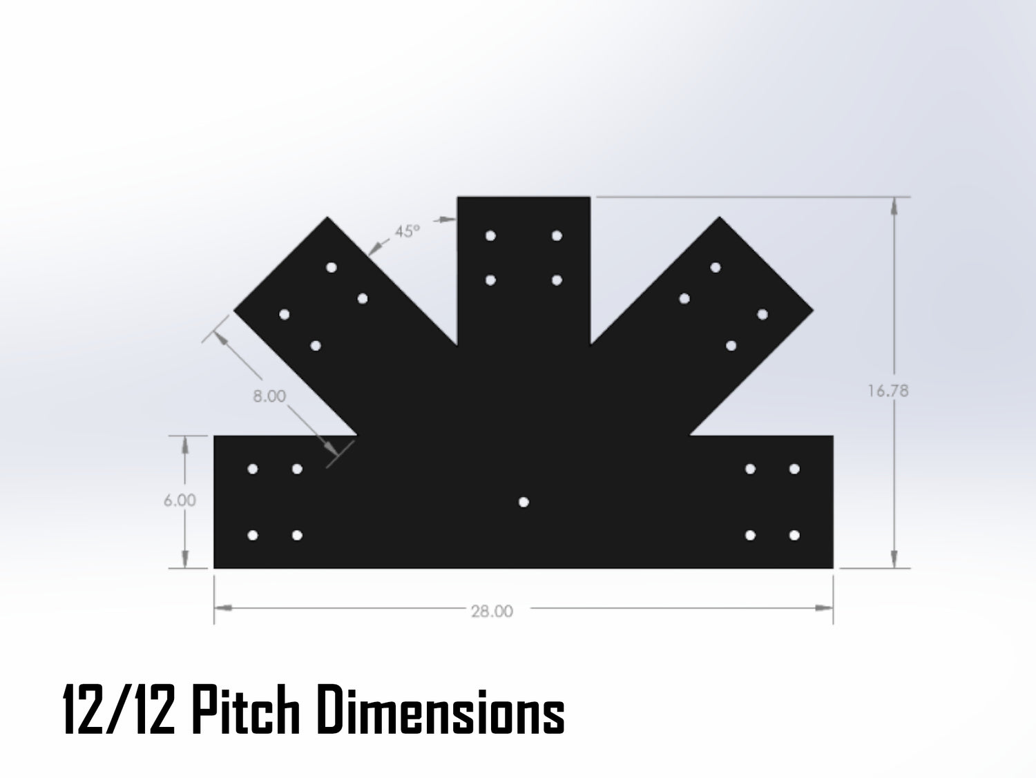 Howe Truss Bracket Set - Industrial Style - For 8 Inch Lumber - Wood Post Brackets - construction materials - building supports - beam supports - post supports