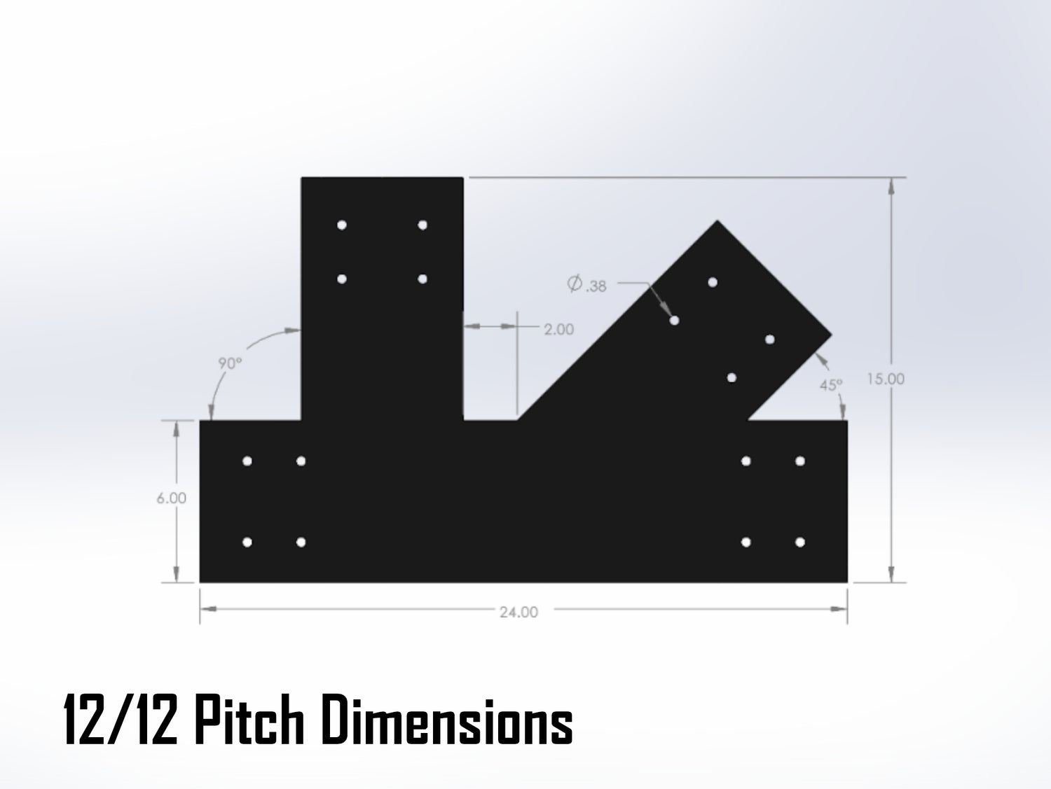 Howe Truss Bracket Set - Industrial Style - For 8 Inch Lumber - Wood Post Brackets - construction materials - building supports - beam supports - post supports