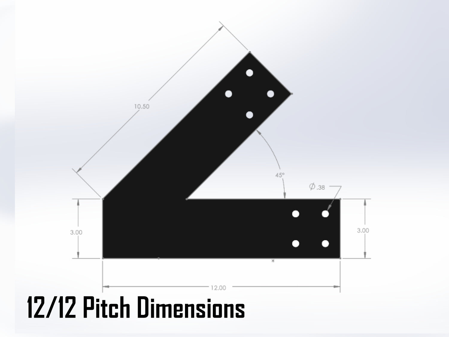 King Truss Bracket Set - Industrial Style - For 4 Inch Lumber - Wood Post Brackets - construction materials - building supports - beam supports - post supports