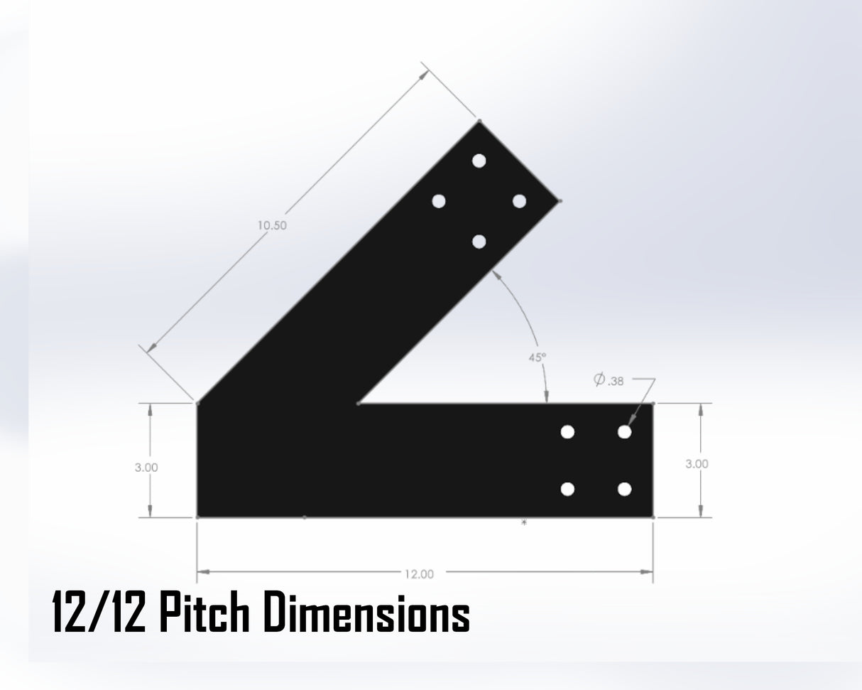 King Truss Bracket Set - Industrial Style - For 4 Inch Lumber