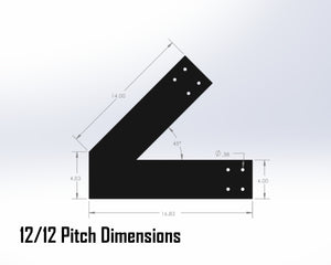 Web Truss Bracket Set - Industrial Style - For 6 Inch Lumber - Wood Post Brackets - construction materials - building supports - beam supports - post supports