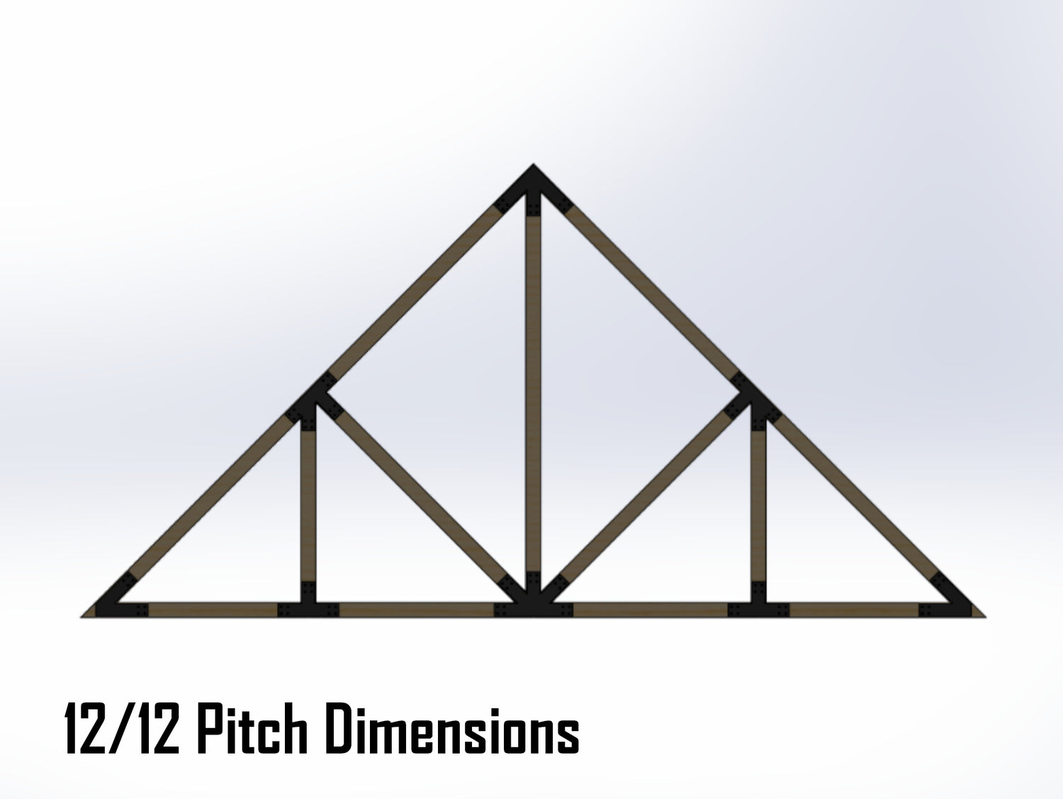 Howe Truss Bracket Set - Industrial Style - For 4 Inch Lumber - Wood Post Brackets - construction materials - building supports - beam supports - post supports