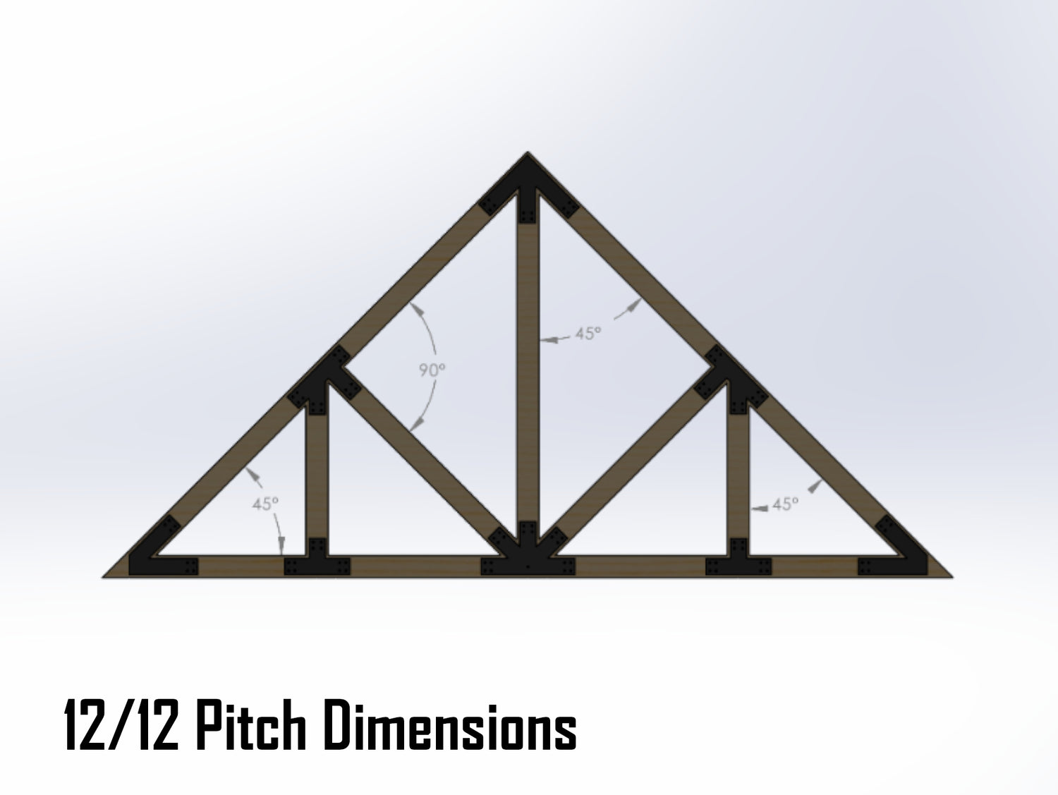 Howe Truss Bracket Set - Industrial Style - For 6 Inch Lumber - Wood Post Brackets - construction materials - building supports - beam supports - post supports