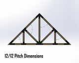 Howe Truss Bracket Set - Industrial Style - For 6 Inch Lumber