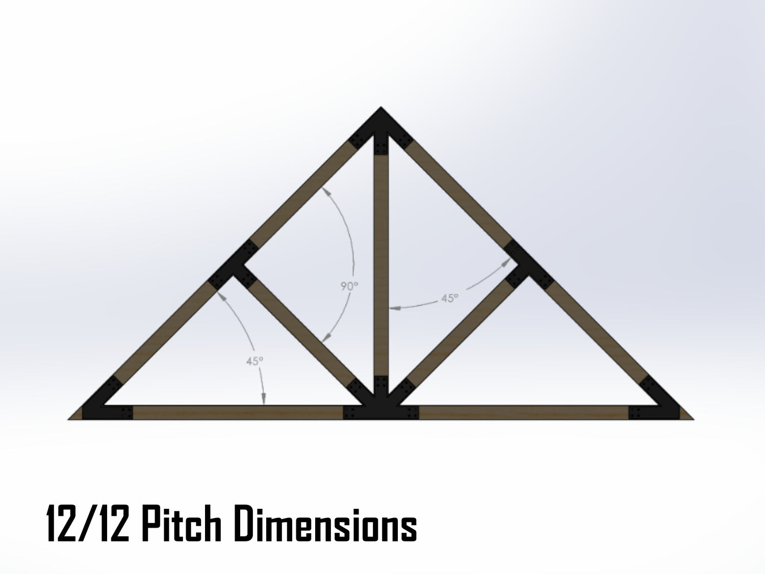 Web Truss Bracket Set - Industrial Style - For 4 Inch Lumber - Wood Post Brackets - construction materials - building supports - beam supports - post supports