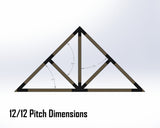 Web Truss Bracket Set - Industrial Style - For 4 Inch Lumber