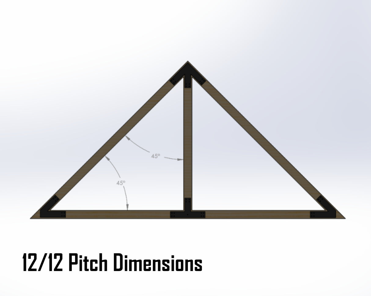 King Truss Bracket Set - Industrial Style - For 6 Inch Lumber