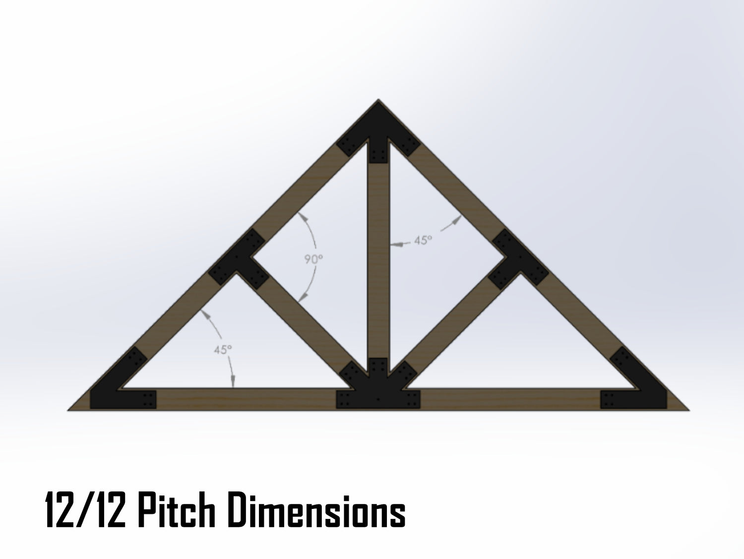 Web Truss Bracket Set - Industrial Style - For 8 Inch Lumber - Wood Post Brackets - construction materials - building supports - beam supports - post supports