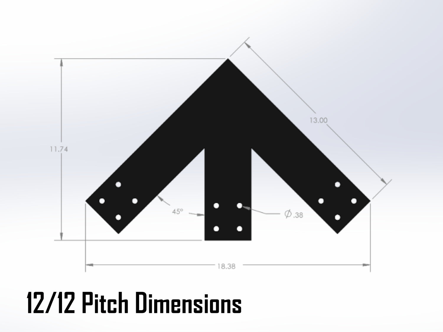 King Truss Bracket Set - Industrial Style - For 4 Inch Lumber - Wood Post Brackets - construction materials - building supports - beam supports - post supports