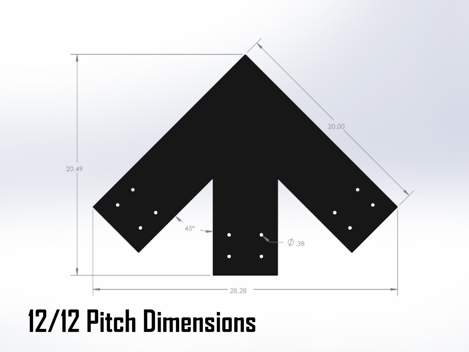Web Truss Bracket Set - Industrial Style - For 8 Inch Lumber - Wood Post Brackets - construction materials - building supports - beam supports - post supports