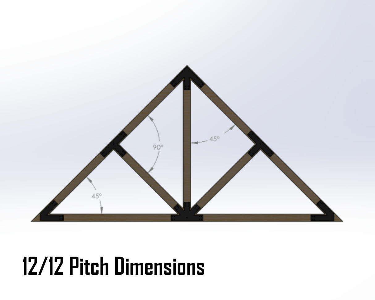 Web Truss Bracket Set - Industrial Style - For 6 Inch Lumber