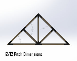 Web Truss Bracket Set - Industrial Style - For 6 Inch Lumber - Wood Post Brackets - construction materials - building supports - beam supports - post supports