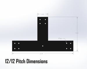 Web Truss Bracket Set - Industrial Style - For 6 Inch Lumber - Wood Post Brackets - construction materials - building supports - beam supports - post supports