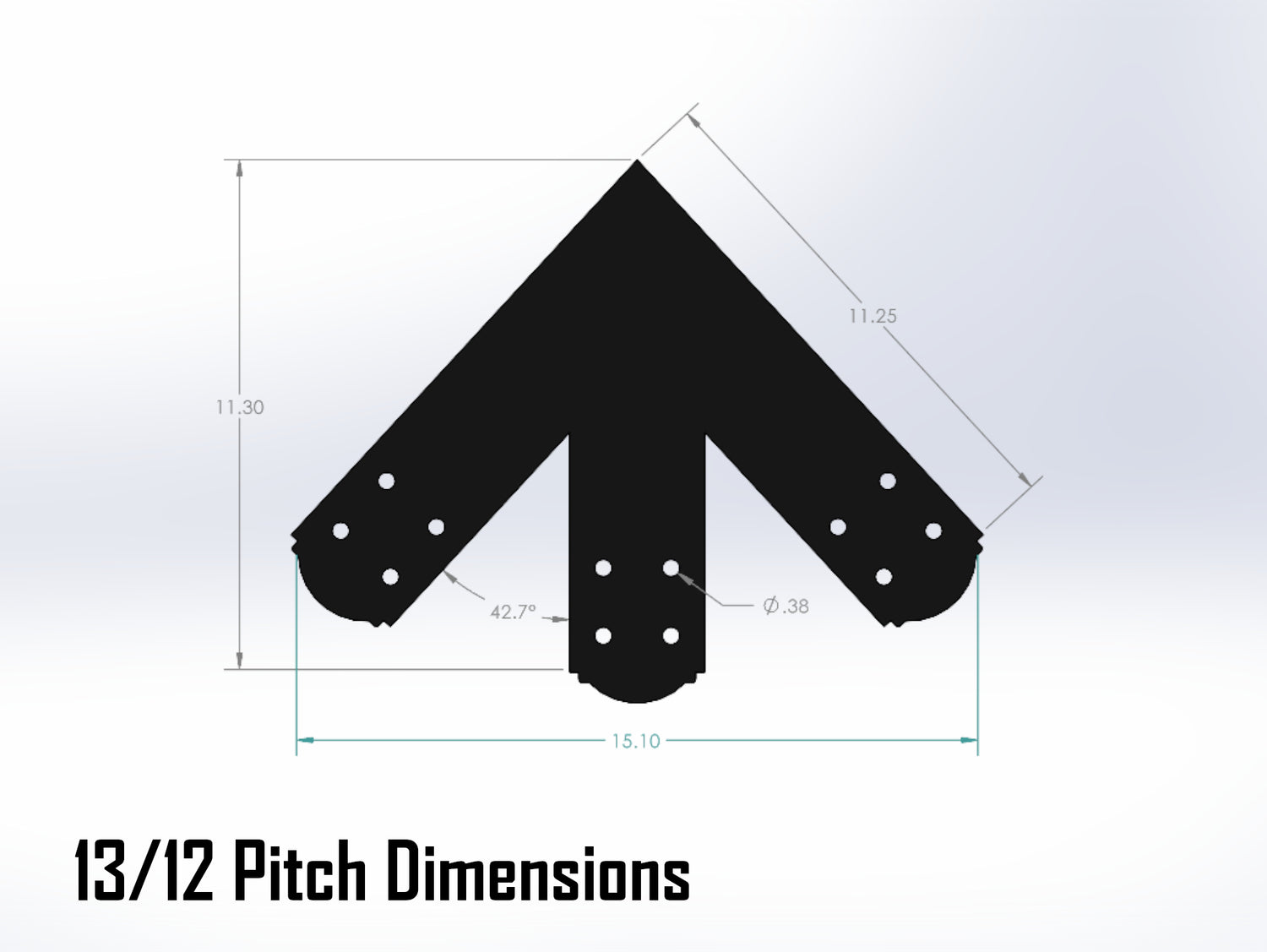 Web Truss Bracket Set - Crowned Style - For 4 Inch Lumber - Wood Post Brackets - construction materials - building supposrts - beam supports - post support - timber frame brackets - wood frame buildings - post frame buildings - barndominium brackets - exposed beam brackets