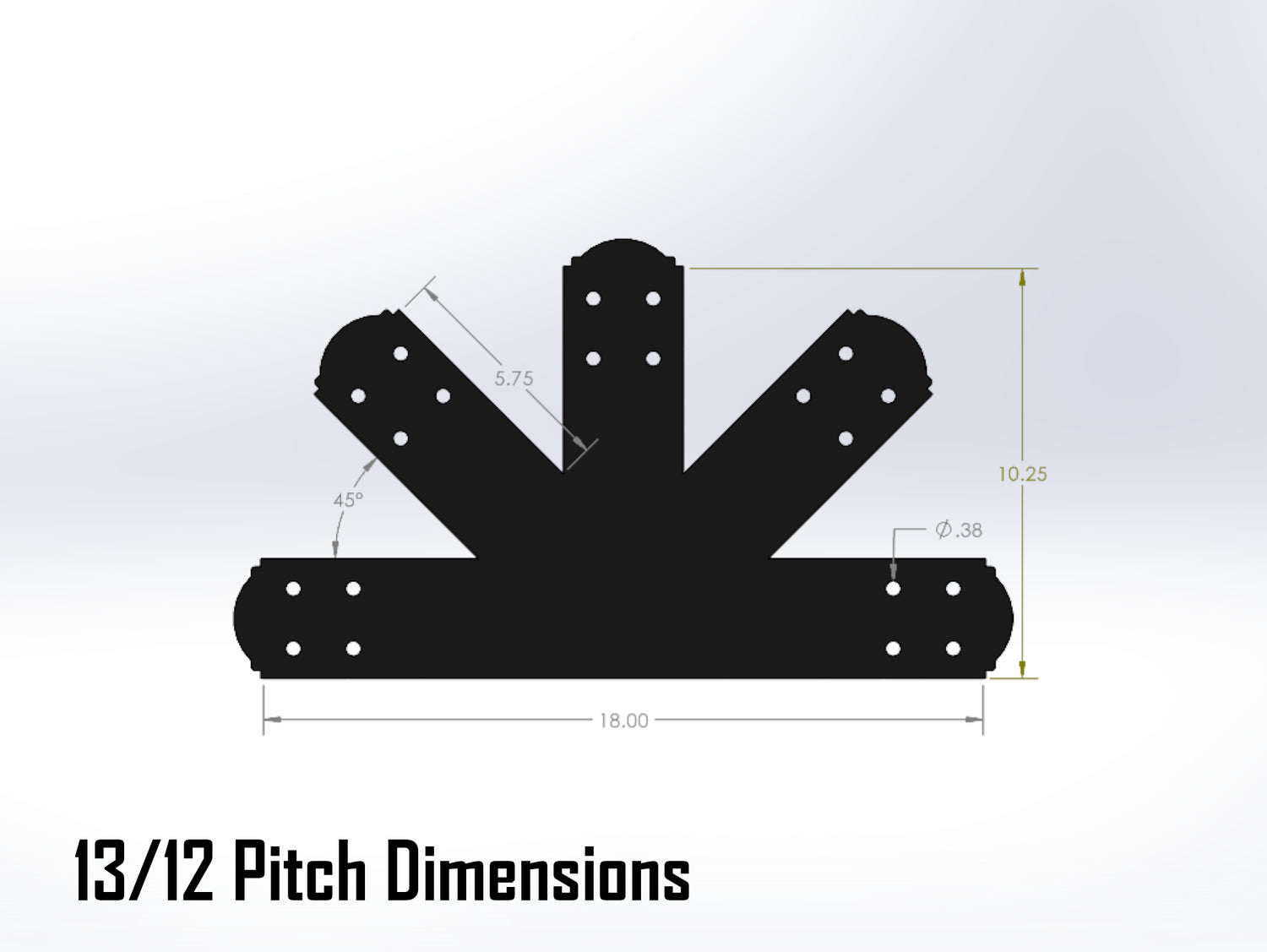 Web Truss Bracket Set - Crowned Style - For 4 Inch Lumber - Wood Post Brackets - construction materials - building supposrts - beam supports - post support - timber frame brackets - wood frame buildings - post frame buildings - barndominium brackets - exposed beam brackets