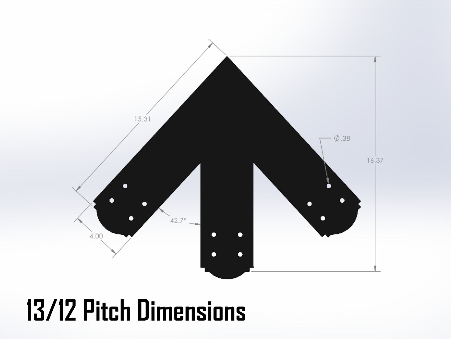 Web Truss Bracket Set - Crowned Style - For 6 Inch Lumber - Wood Post Brackets - construction materials - building supposrts - beam supports - post support - timber frame brackets - wood frame buildings - post frame buildings - barndominium brackets - exposed beam brackets