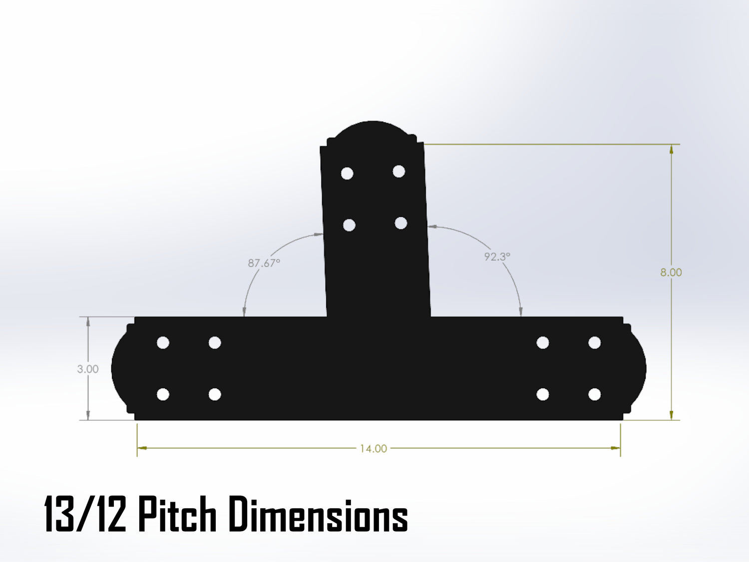 Web Truss Bracket Set - Crowned Style - For 4 Inch Lumber - Wood Post Brackets - construction materials - building supposrts - beam supports - post support - timber frame brackets - wood frame buildings - post frame buildings - barndominium brackets - exposed beam brackets