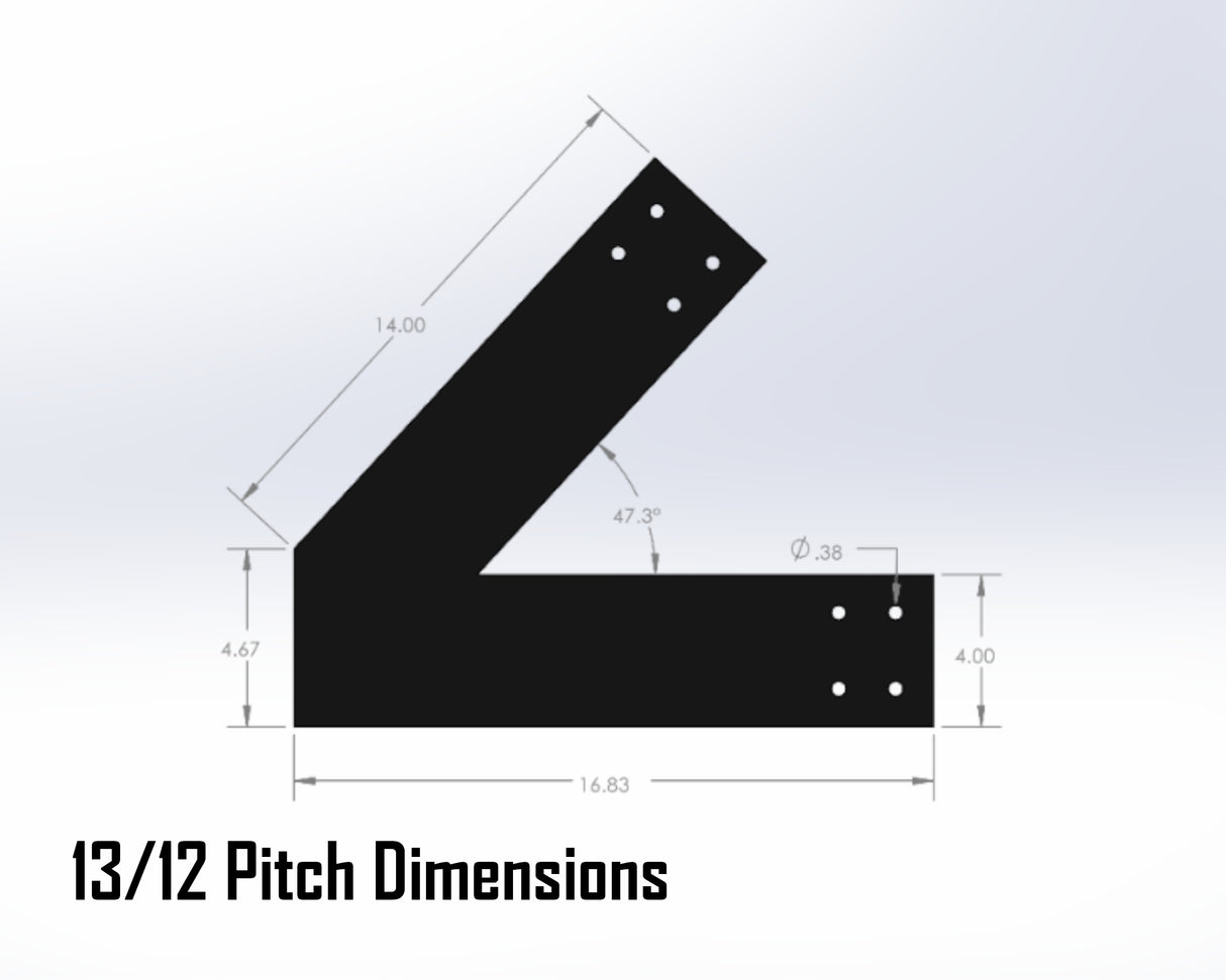 King Truss Bracket Set - Industrial Style - For 6 Inch Lumber