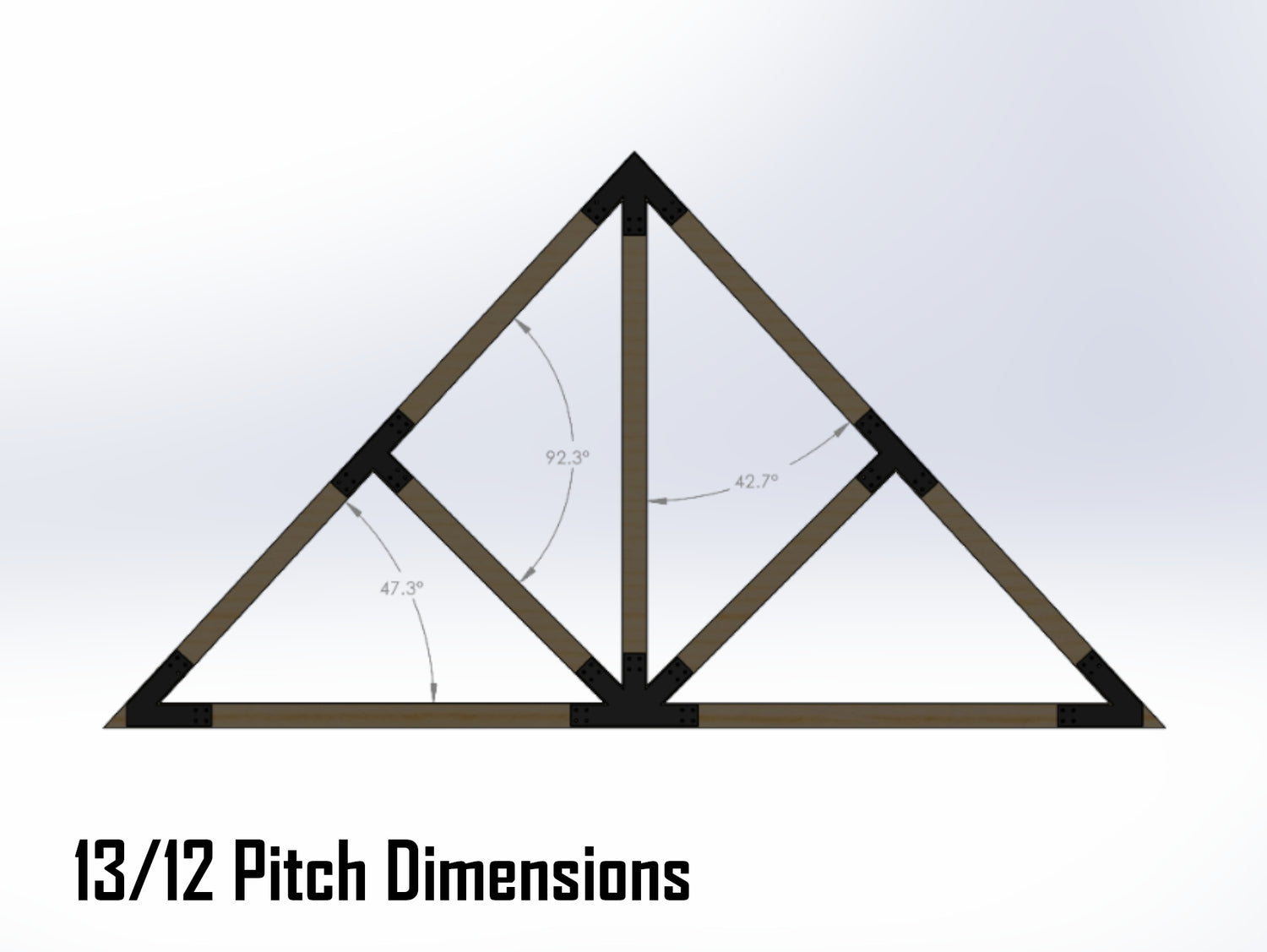 Web Truss Bracket Set - Industrial Style - For 4 Inch Lumber - Wood Post Brackets - construction materials - building supports - beam supports - post supports
