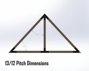 King Truss Bracket Set - Industrial Style - For 6 Inch Lumber - Wood Post Brackets - construction materials - building supports - beam supports - post supports